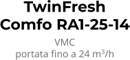 TwinFresh Comfo RA1-25-14 VMC portata fino a 24 m3/h