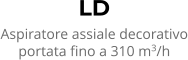 LD Aspiratore assiale decorativo portata fino a 310 m3/h