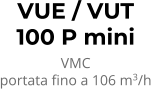 VUE / VUT 100 P mini VMC portata fino a 106 m3/h