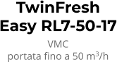 TwinFresh Easy RL7-50-17 VMC portata fino a 50 m3/h