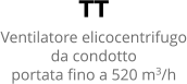 TT Ventilatore elicocentrifugo da condotto portata fino a 520 m3/h