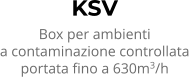 KSV Box per ambienti a contaminazione controllata portata fino a 630m3/h