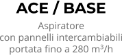 ACE / BASE Aspiratore con pannelli intercambiabili portata fino a 280 m3/h